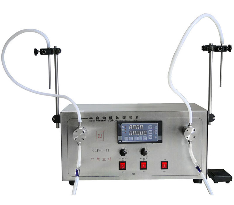 Double heads Magnetic pump liquid filling machine